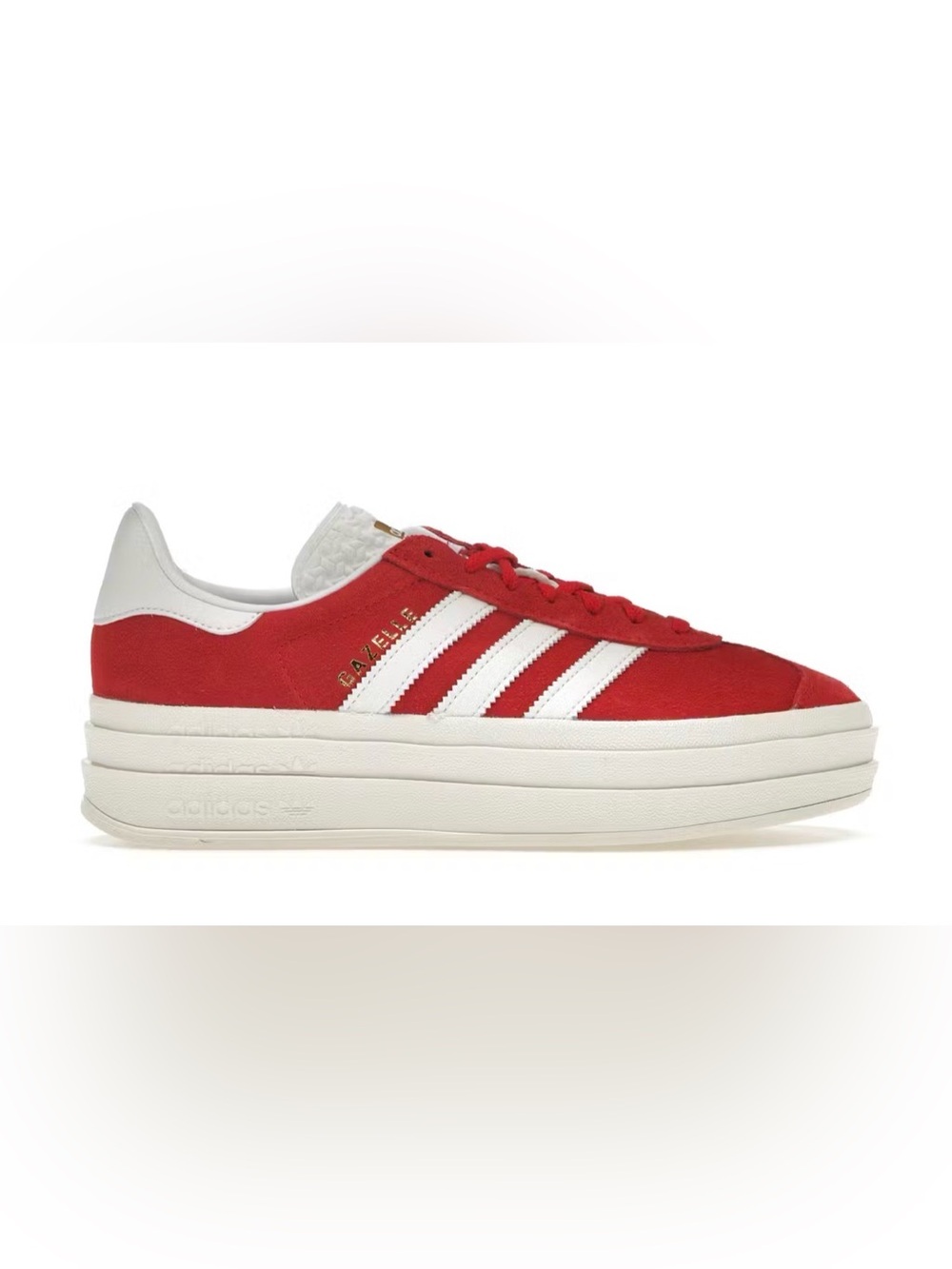 adidas Gazelle Platform Suede Sneaker - Red/White